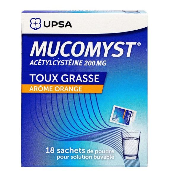 Mucomyst toux grasse 18 sachets