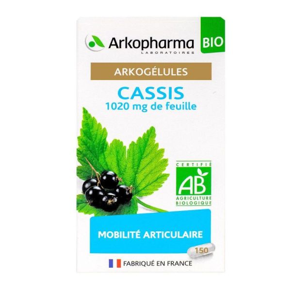 Arkogélules cassis bio mobilité articulaire 150 gélules