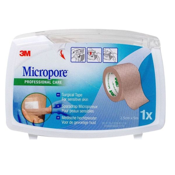 Micropore sparadrap chair avec dévidoir 5mx25mm