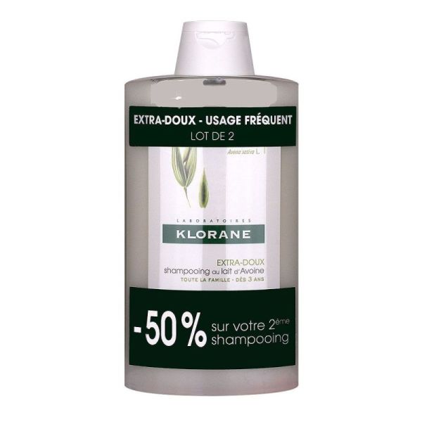 Shampooing au lait d'avoine 2x400ml