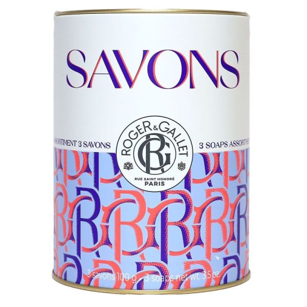 Coffret savons Bienfaisants Fleur Osmanthus Lavande royale Fleur figuier 3x100g