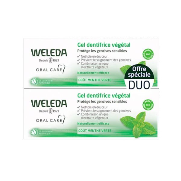 Gel Dentifrice Végétal Lot de 2 x 75 ml