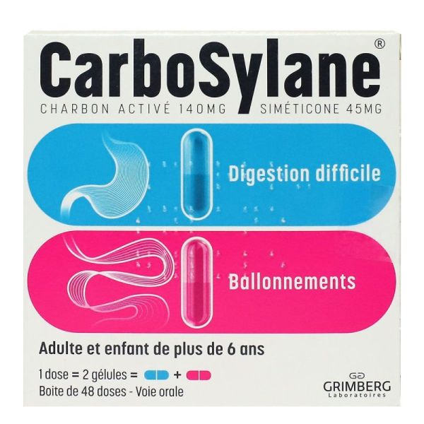 Carbosylane Ballonements gélules 48 doses