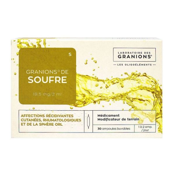 Granions de soufre 30 ampoules