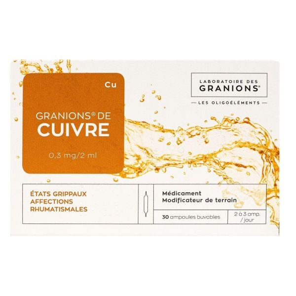 Granions de Cuivre 30 ampoules