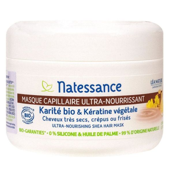 Masque capillaire ultra-nourrissant karité bio et kératine végétale 200ml