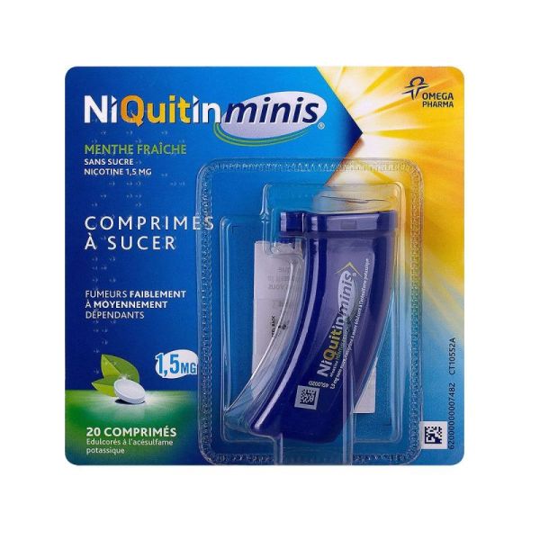 Minis 1,5mg menthe fraîche 20 comprimés