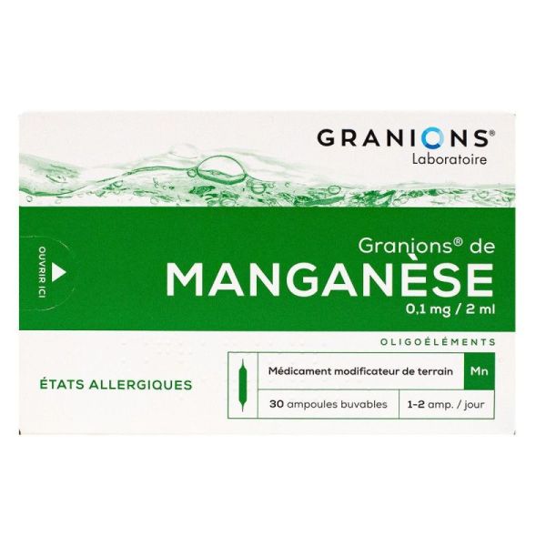 Granions de Manganèse 30 ampoules