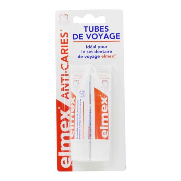 Dentifrice anti-caries format voyage 2x12ml