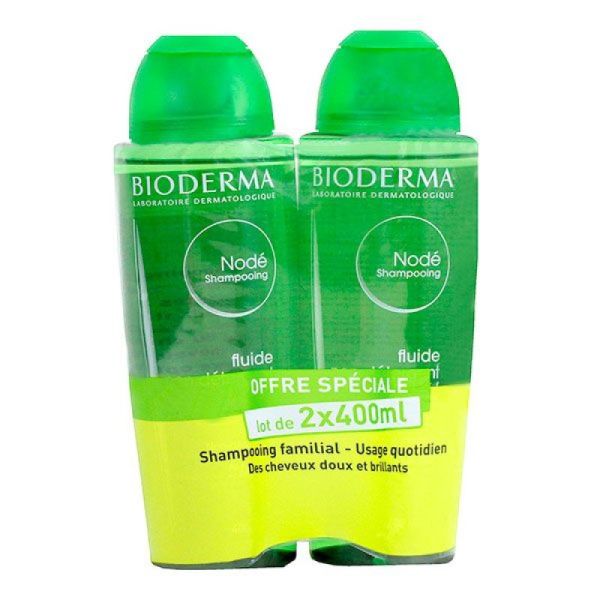 Nodé shampooing fluide non détergent 2x400ml