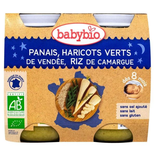 Petit pot Nuit Panais Haricots Verts Riz 2x200g