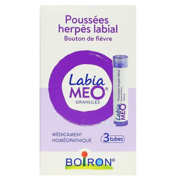 LabiaMeo poussées herpès labial 3 tubes granules 4g