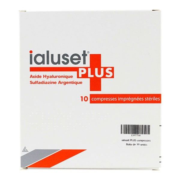 Ialuset Plus 10 compresses imprégnées cicatrisantes