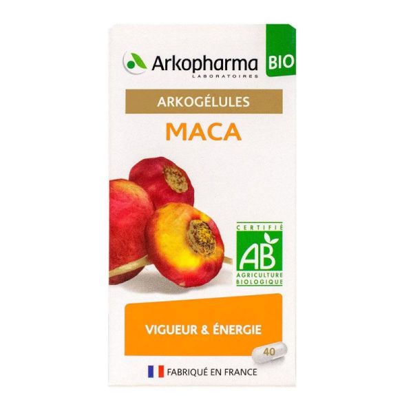 Arkogélules maca bio vigueur et énergie 45 gélules