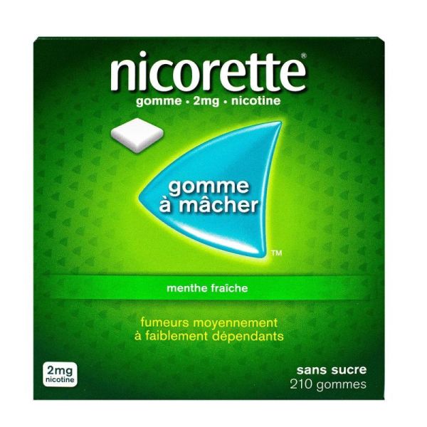 Nicorette 2mg Menthe Fraîche  210 gommes