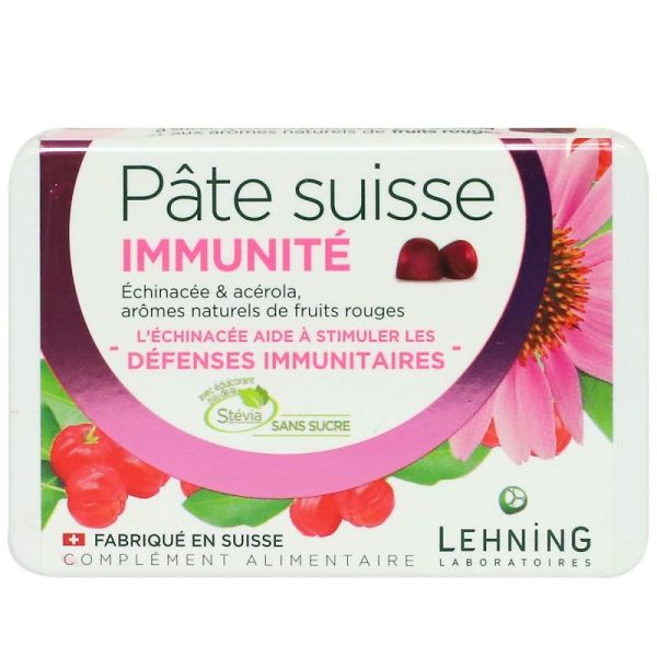 Pâte suisse défenses immunitaires échinacée et acérola 40 gommes