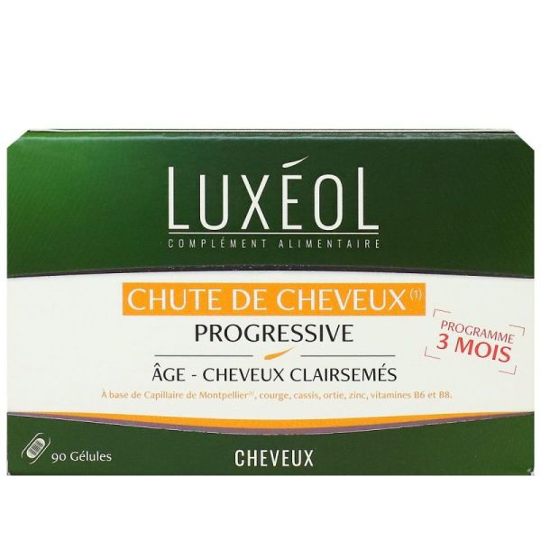 Chute de cheveux progressive 3 mois 90 gélules