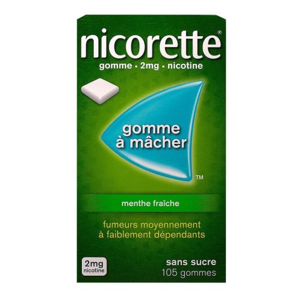 105 gommes menthe fraîche 2mg